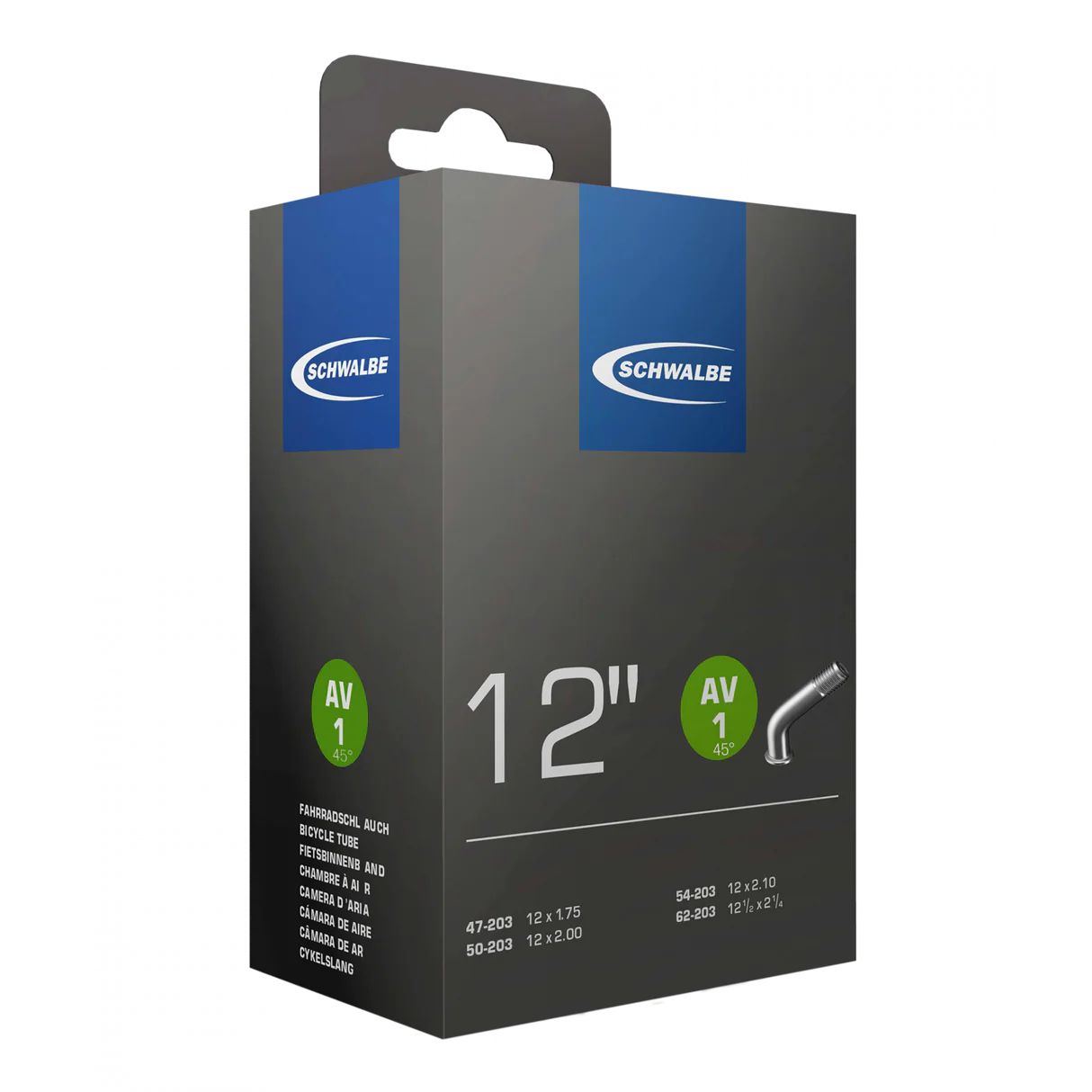 Schwalbe AV1 Inner Tube 12-12 1/2 x 1.75-2.1/4 (47/62-203)