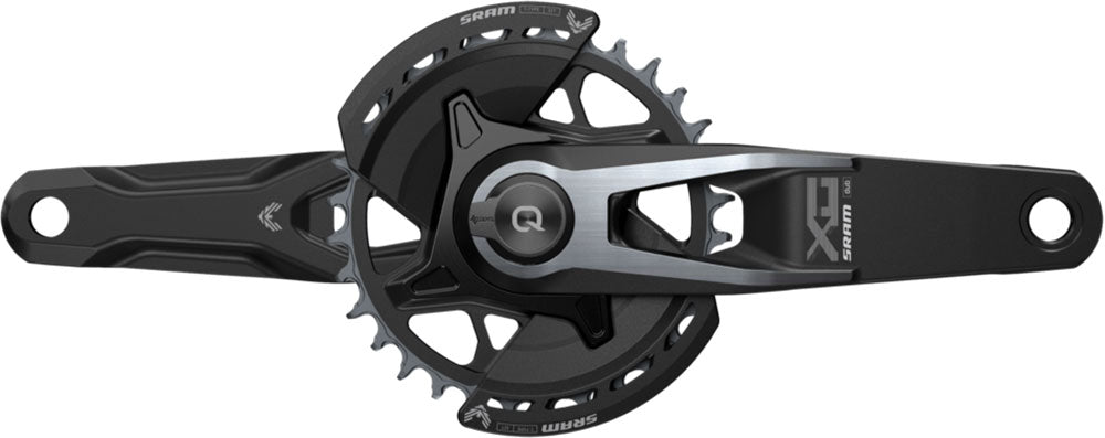 SRAM Crankset Powermeter X0 Eagle Spindle Q174 55mm Chainline Dub MTB Wide Black 2-Guards 32T T-Type (BB Not Included)