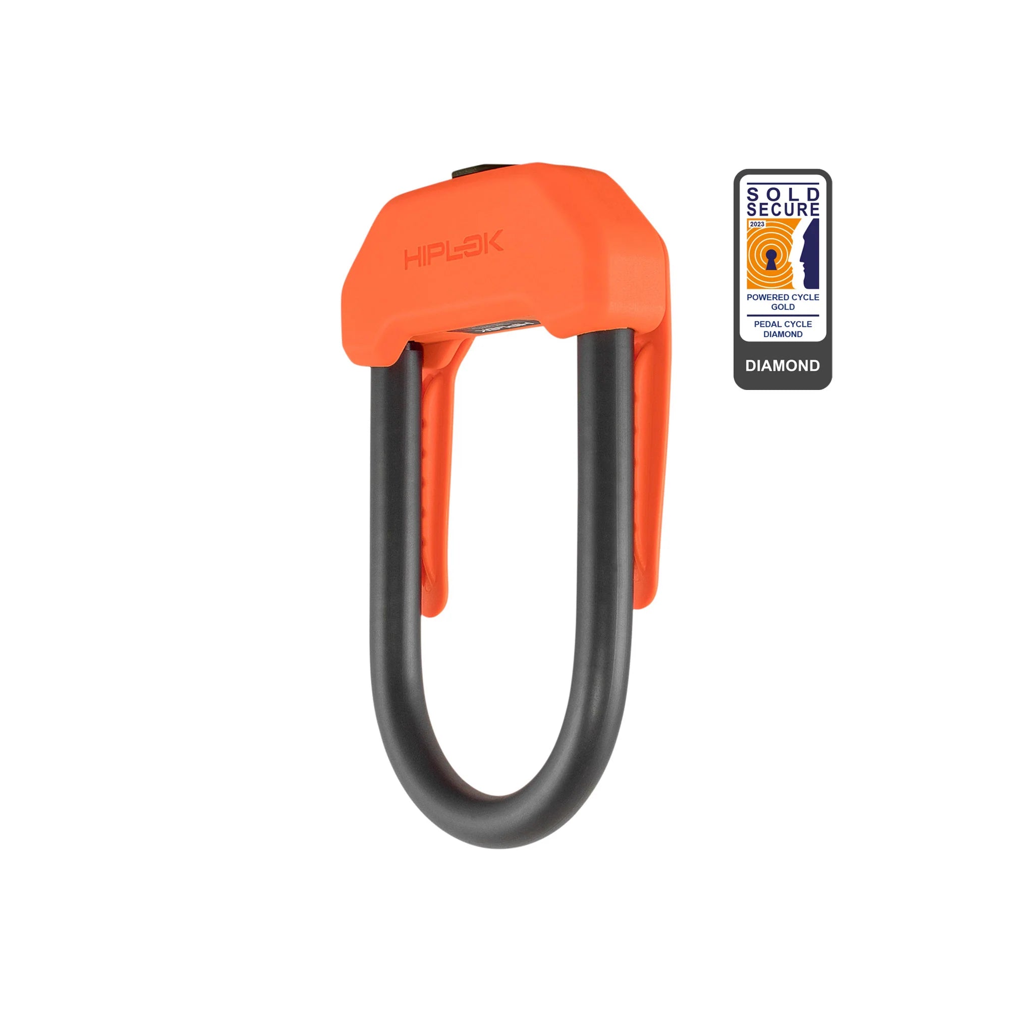 Hiplok DX D Lock 14mm x 15 x 8.5cm Hardened Steel (Diamond Sold Secure) Orange