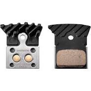 Shimano L04C-MF Disc Pads and Spring, Metal Sintered, Alloy/Stainless Back, Cooling Fins