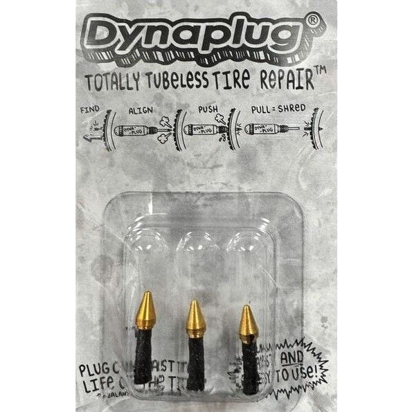 Dynaplug Soft Nose Tip Plugs for Bicycle, 3 Plugs