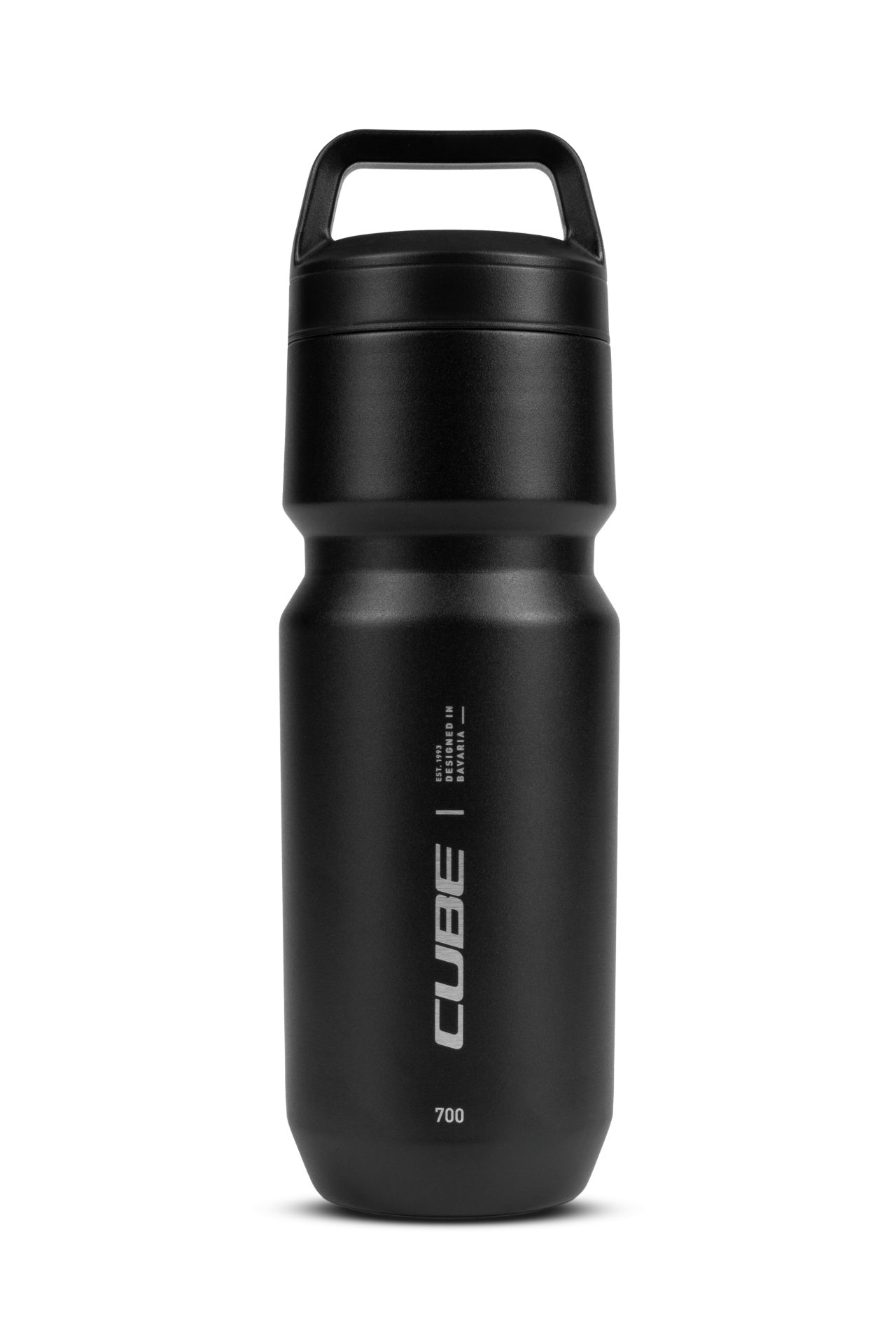 Cube Stainless Steel Bottle Arc 700 brushed grey