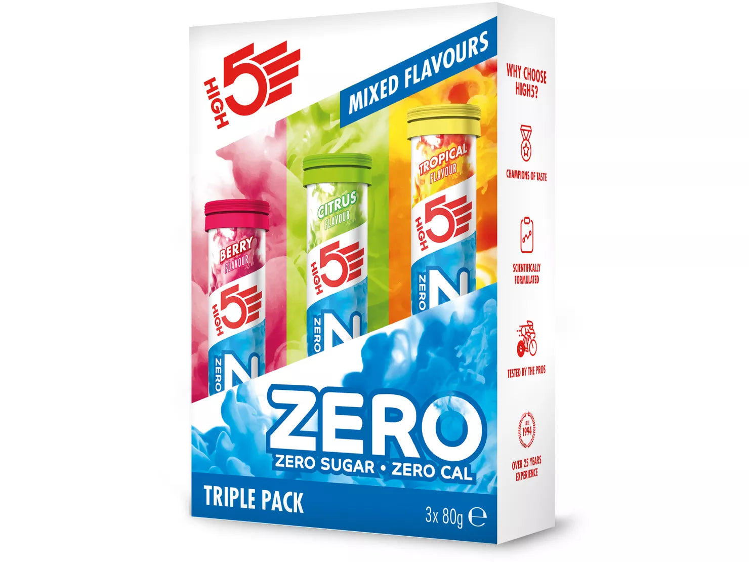 High 5 Zero Triple Pack - Berry/Citrus/Tropical