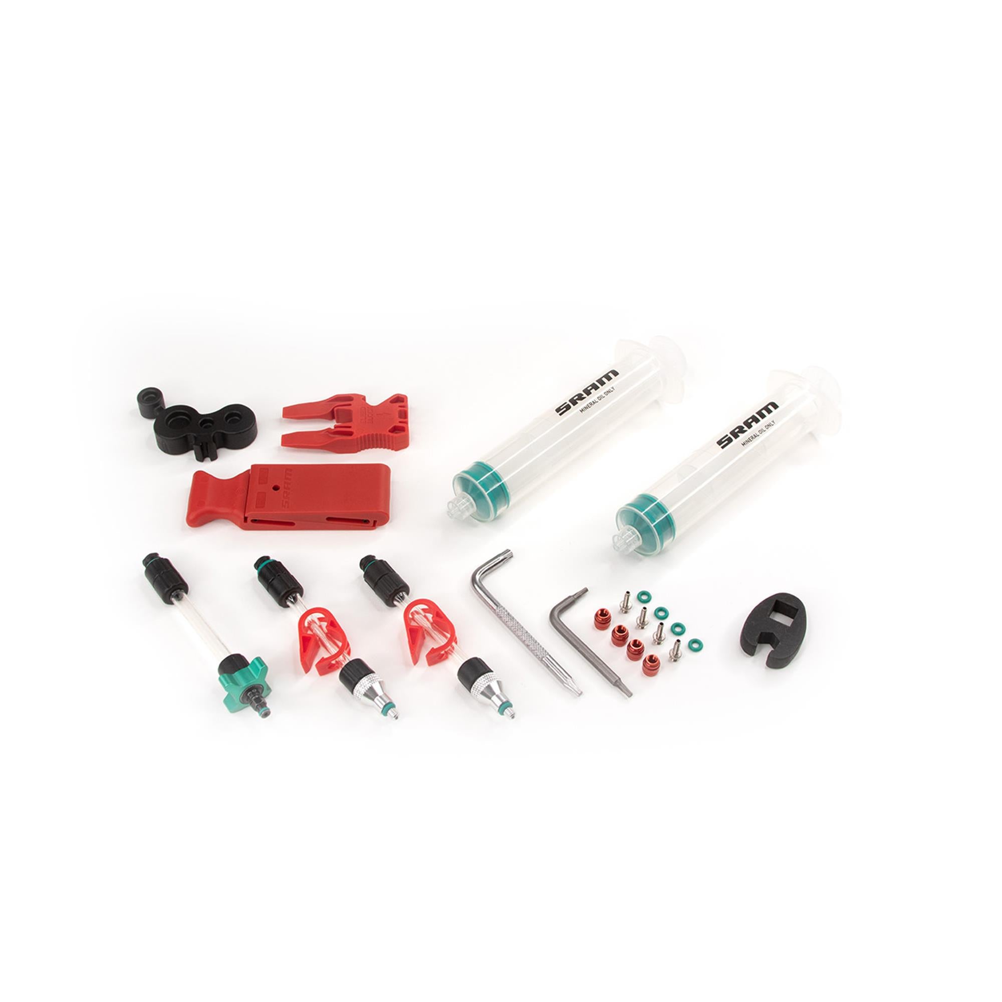 SRAM Standard Mineral Oil Bleed Kit (Includes 2 Standard Syringes, M4 Fittings, Bleed Blocks, Torx Tool, Crowfoot, Bleeding Edge Fitting) - DB8/Maven
