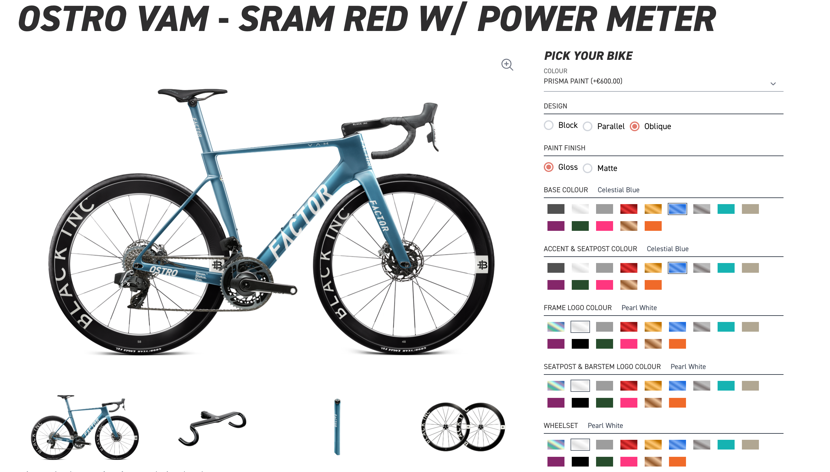 OSTRO VAM - SRAM Red w/ Power Meter custom paint