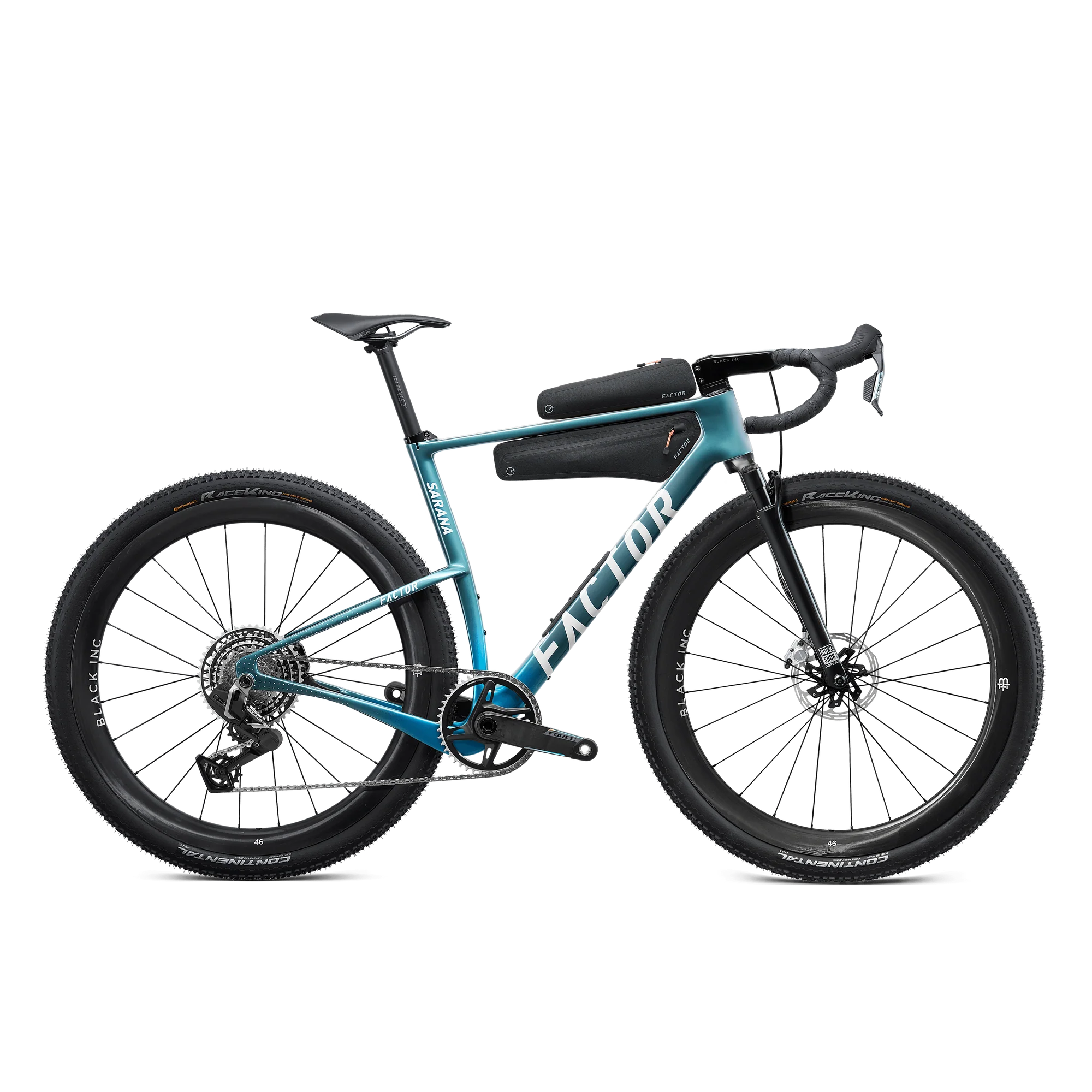 Factor Sarana SRAM FORCE XPLR w/ Power Meter cyan blue suspension fork