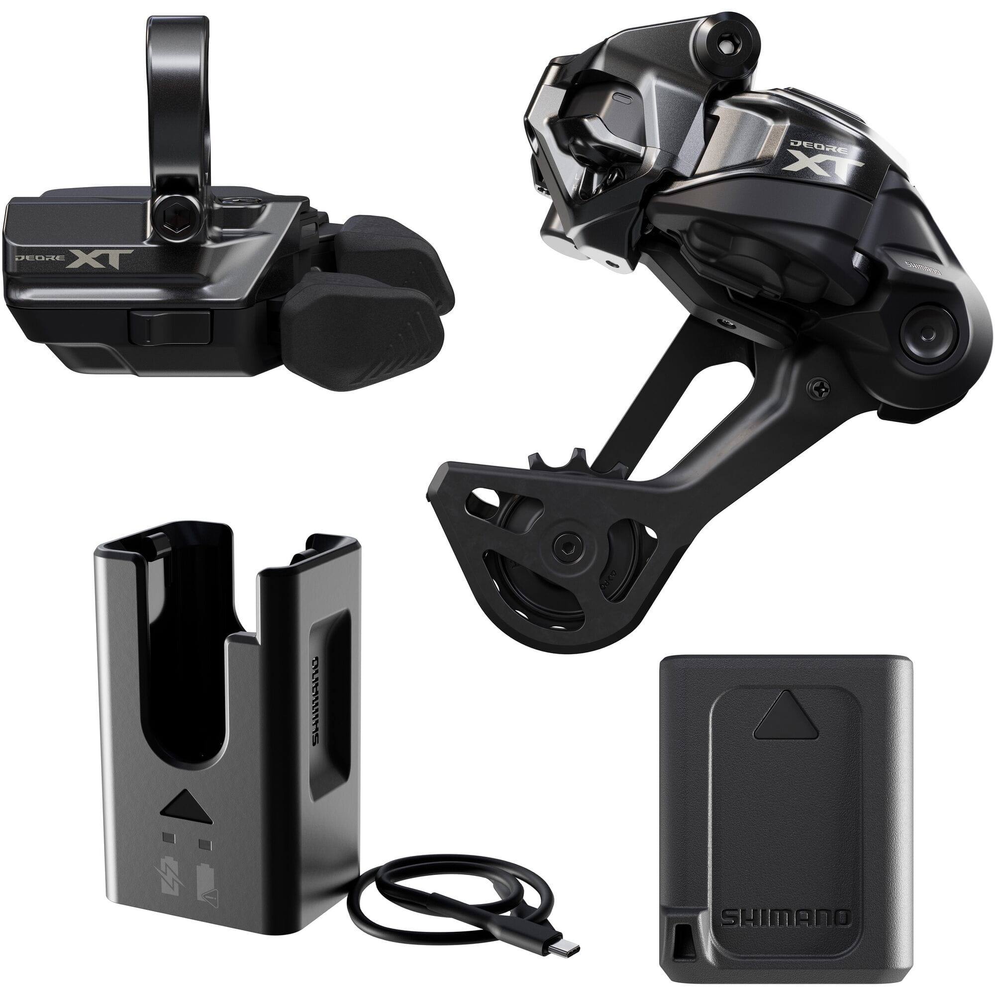 Shimano Deore XT M8250 Di2 upgrade, SW-M8250 band-on, BT-DN320, EC-DN100, SM-CN910, SGS mech