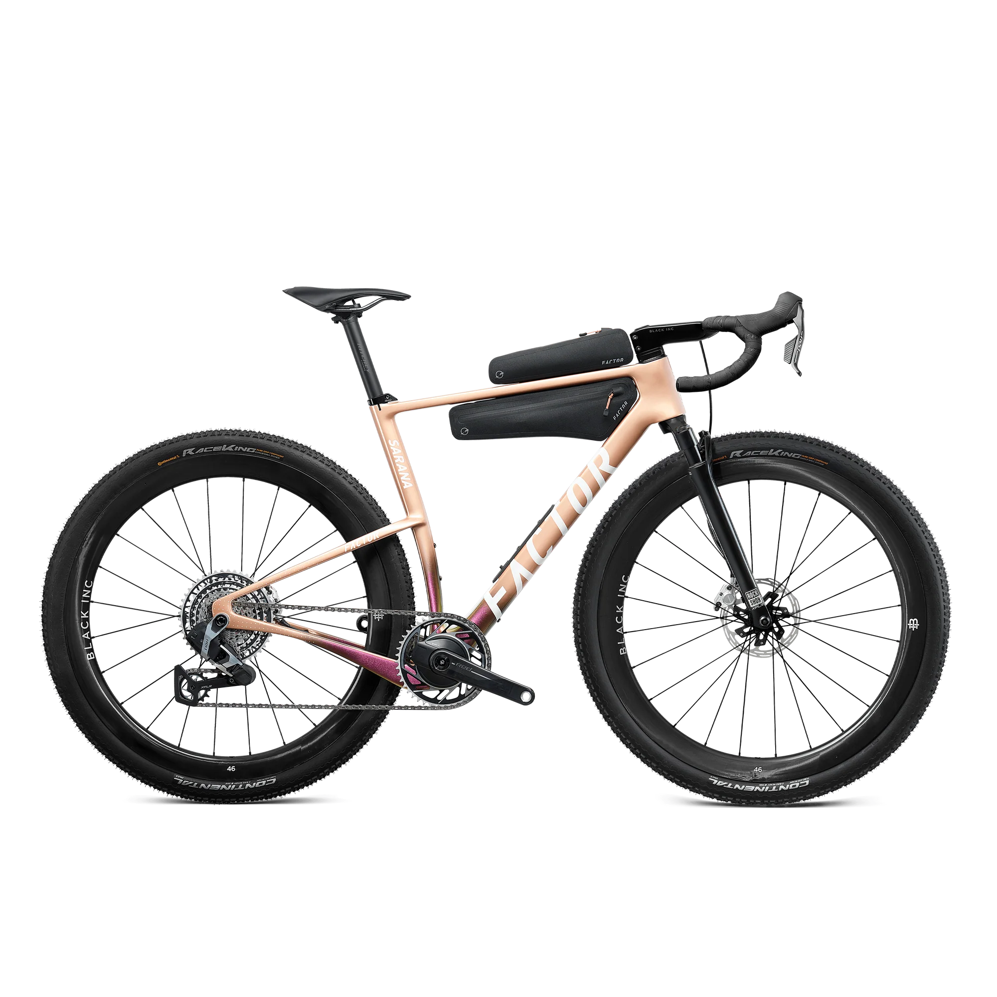 Factor Sarana SRAM RED XPLR w/ Power Meter prismatic gold suspension forks
